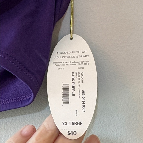 Elegant Purple Women's Bikini Top XXL (DD cup) NWT - Picture 2 of 4